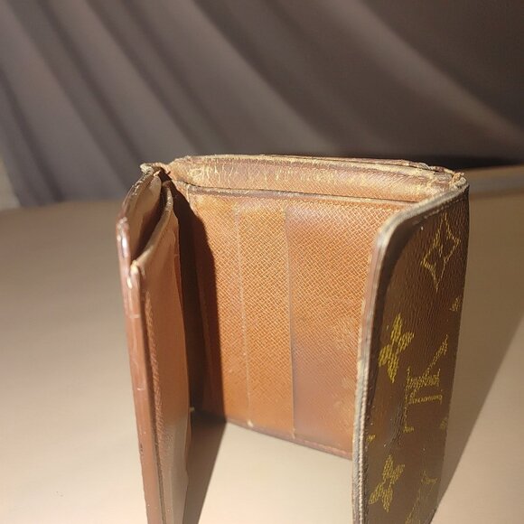 Louis Vuitton Monogram Canvas Vintage Small Fold Wallet Snap Closure Unisex - Picture 7 of 13